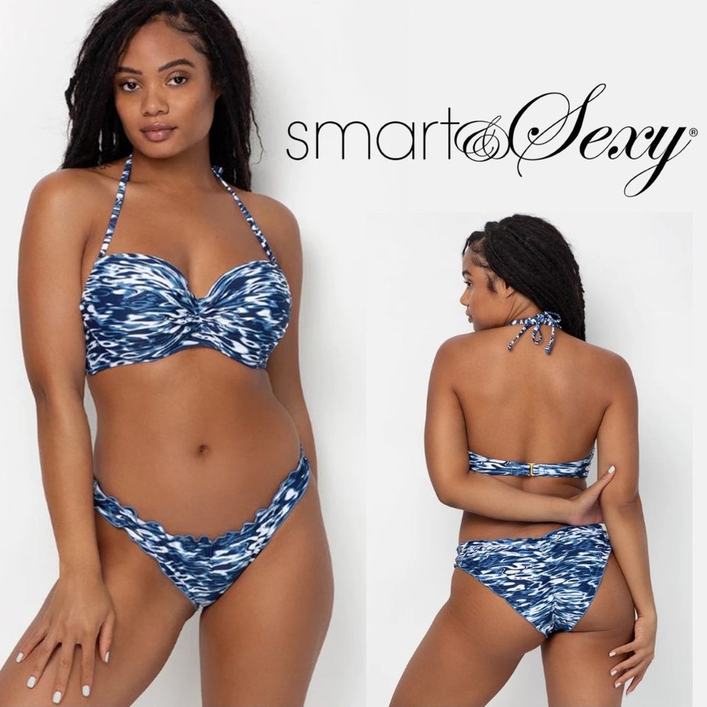 SMART & SEXY "Swim Secret" Convertible 𝟑𝟒𝐁 Push-Up Bikini  🏊  NEW WITH T…
